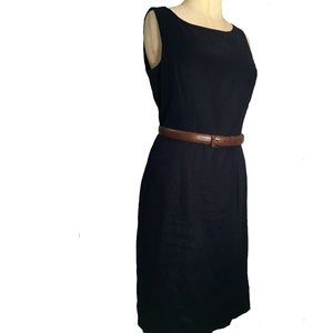 Classic Lauren Ralph Lauren Navy Linen Shift Dress